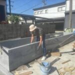 桑名市佛眼院　永代供養墓工事　㉛個別墓外柵設置